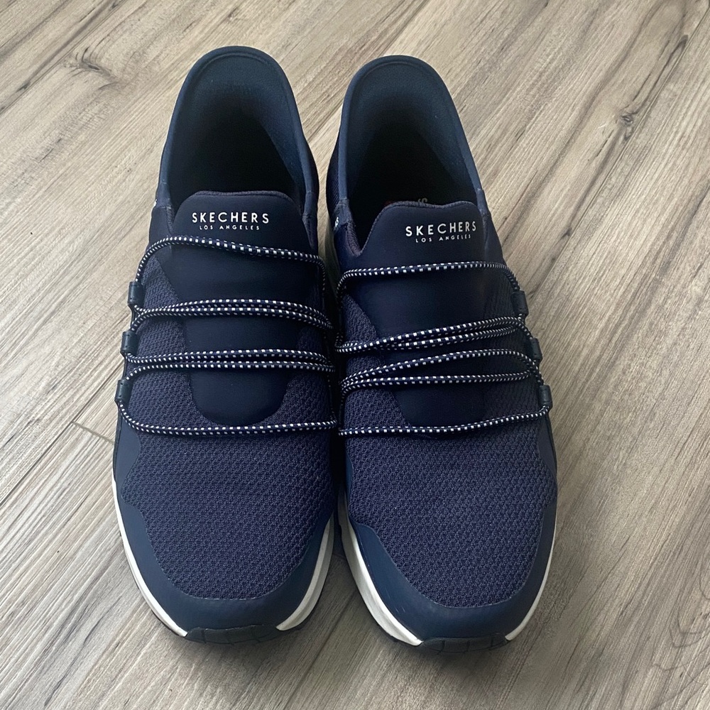 Skechers Men's Dark Blue Slip-On Sneakers
